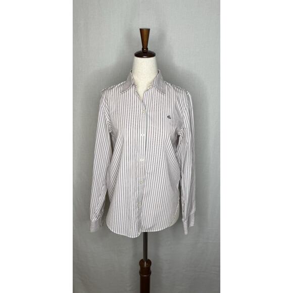 Lauren Ralph Lauren RL Crested Striped Oxford Shirt, Women’s Size Small - Picture 1 of 6